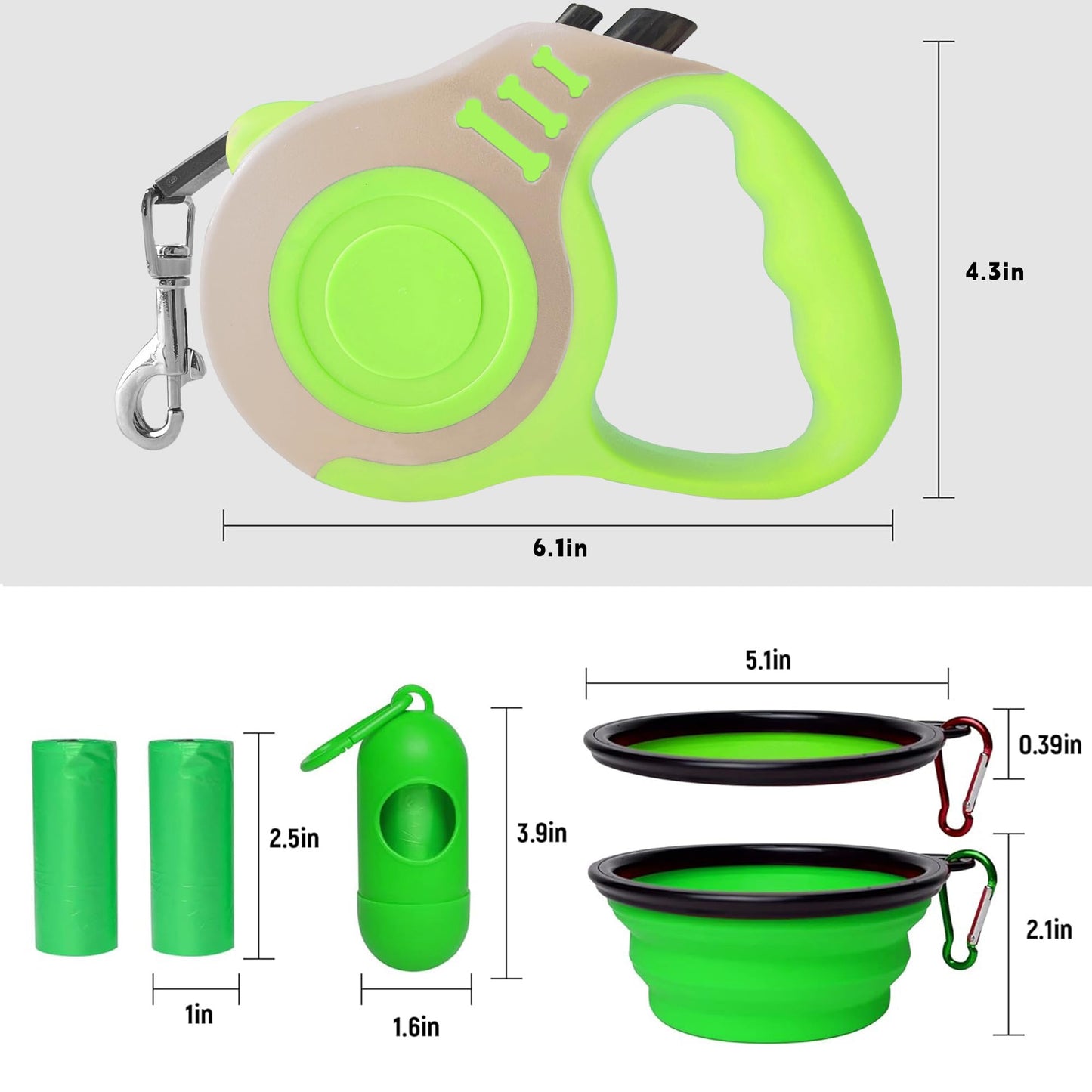 Retractable Dog Leash Automatic Telescopic Tractor Dog Tape, Pet Tape 10/16 FT Durable and Convenient, with Non-Slip Handle, Suitable for Small and Medium-Sized Dogs