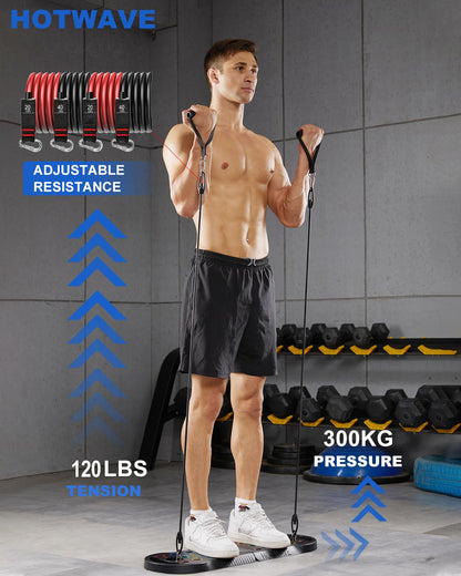 HOTWAVE Push Up Board Fitness, Portable Foldable 20 in 1 Push Up Bar at Home Gym, Pushup Handles for Floor. Professional Strength Training Equipment For Man and Women