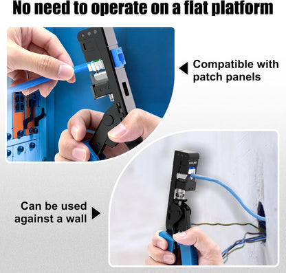 VCELINK Speed Termination Keystone Tool Only for VCE 90-Degree Keystone Jacks, Cat5e/Cat6/Cat6A Ethernet Cable Rj45 Punch Down Tool