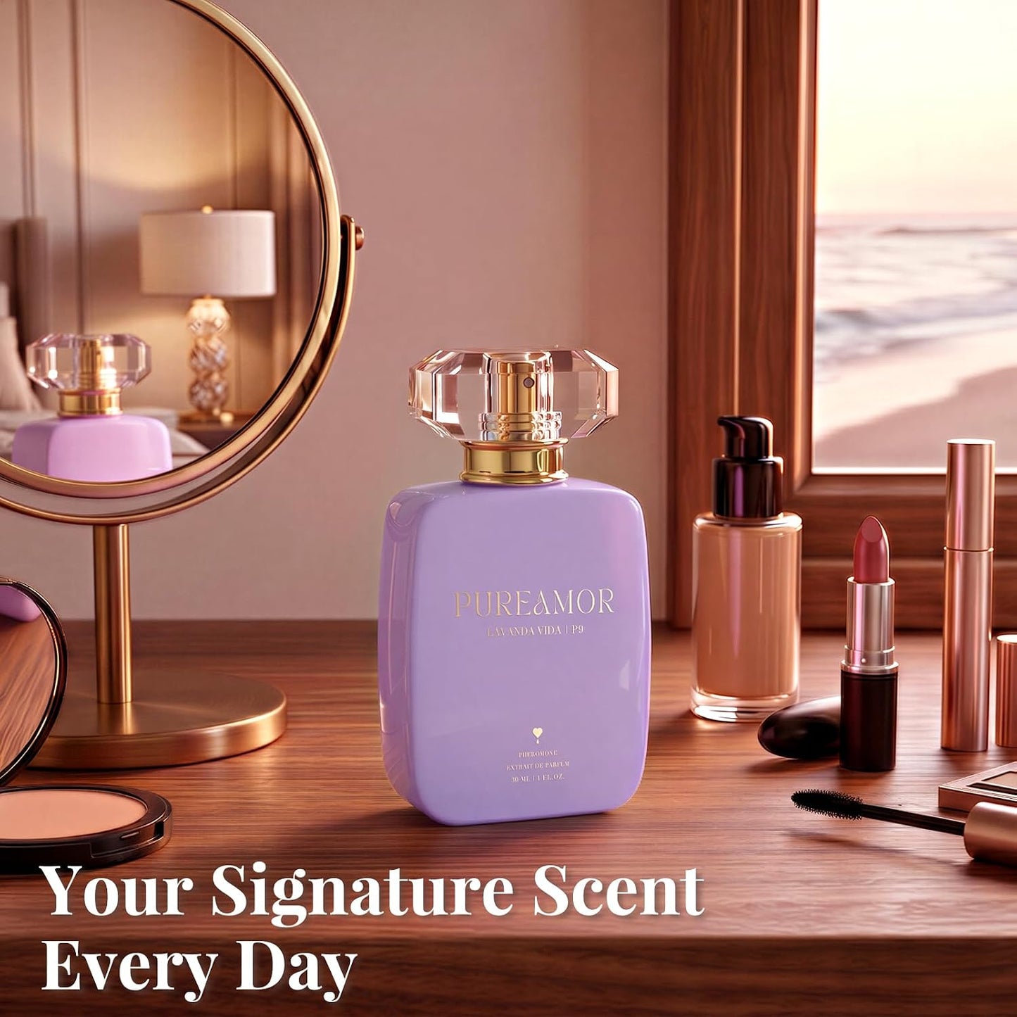 Pheromone Perfume for Women, Amber Noir Extrait de Parfum - Long Lasting Vanilla Amber Scent, 30% High Concentration, Full Size Fragrance Spray, 1.0 oz / 30 ml