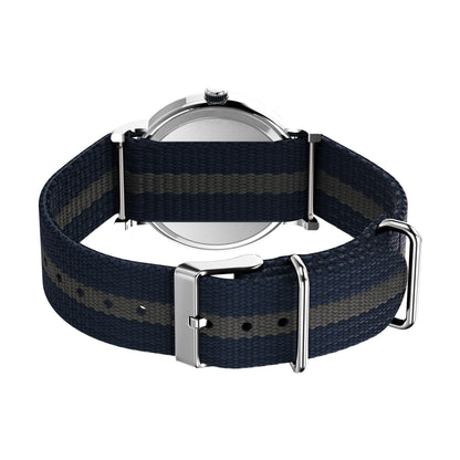 Timex Weekender 38mm Unisex Analog Watch | INDIGLO Backlight | Adjustable Durable Nylon Fabric Slip Through Strap | 24 Hour Time