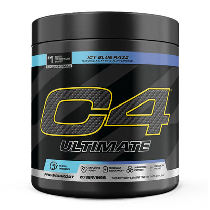 C4 Ultimate Pre Workout Powder Watermelon - Sugar Free Preworkout Energy Supplement for Men & Women - 300mg Caffeine + 3.2g Beta Alanine + 2 Patented Creatines - 20 Servings