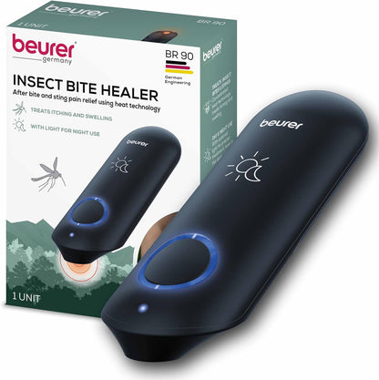 Beurer BR60 Insect Sting and Bite Relief, Bug Bite Healer for Chemical-Free Treatment of Insect Bites and Stings, Non-Toxic Natural Relief from Itching and Swelling, for Mosquito Bites