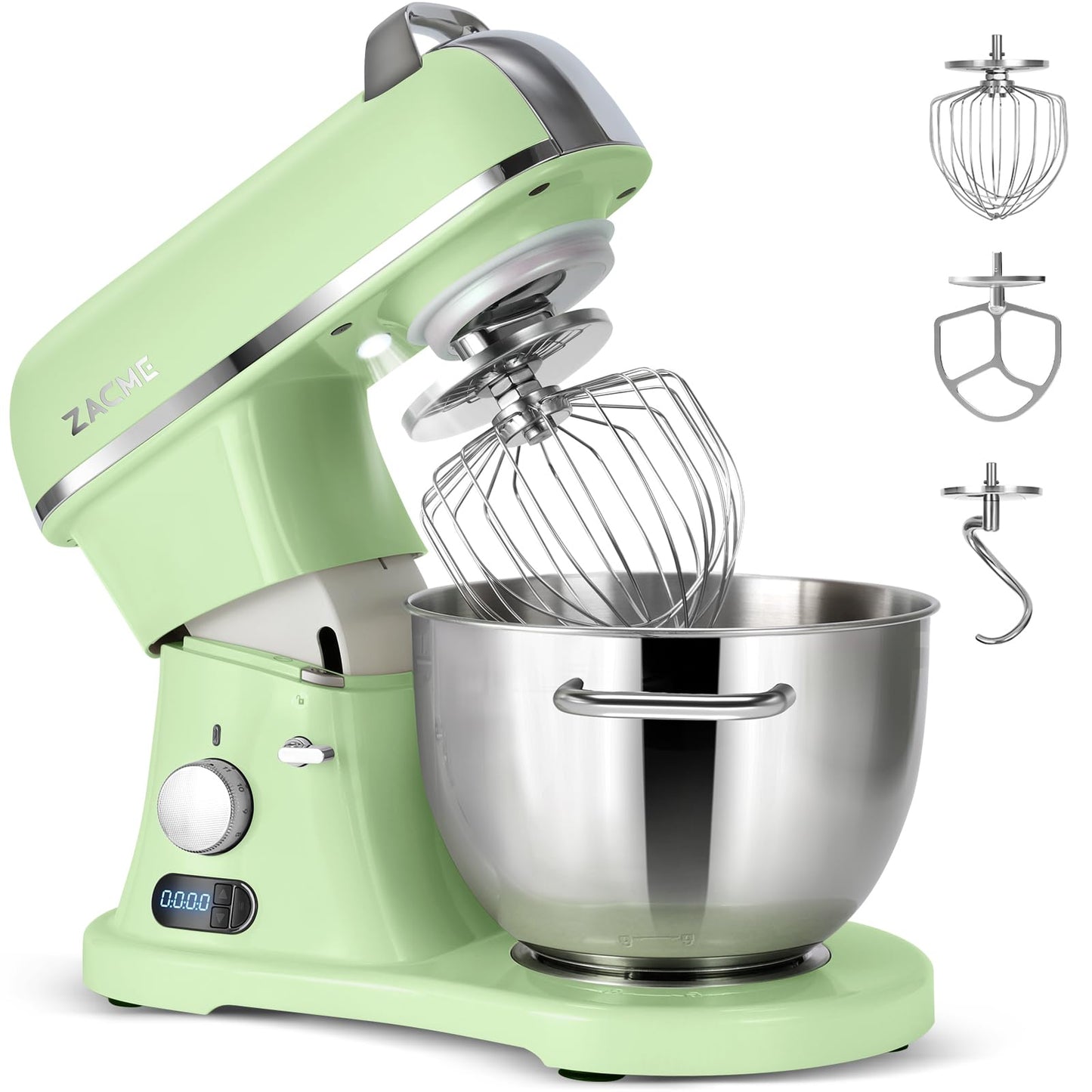 8.4QT Commercial Stand Mixer 800W with Aluminum Die Casting Meets the Standard of NSF/ANSI 8-2023, Mixers Kitchen Electric Stand Mixer with Stainless Steel 8L Bowl, Dough Hook, Whisk and Beater