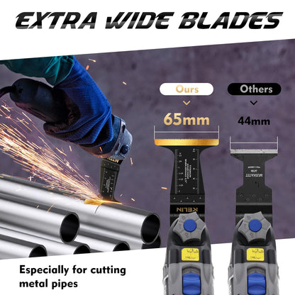 KELIN 6PCS Oscillating Multi Tool Hook Knife Blades, Multitool Saw Blades for Soft Materials Like Roofing Shingles, Carpet, Cardboard & PVC Flooring, Universal Interface