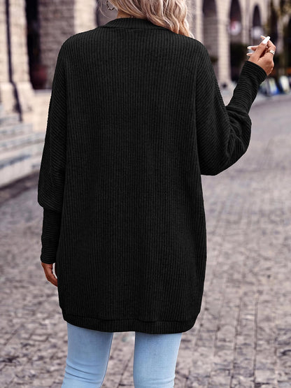 PRETTYGARDEN Batwing Long Sleeve Lightweight Cardigan Sweaters for Women | Casual Open Front Long Cardigans, Loose Fit Soft Ribbed Knit Light Weight Sweater, Fashion Early Fall Clothes, Travel Outfits