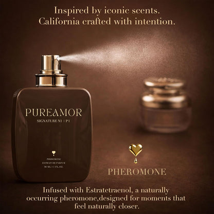 Pheromone Perfume for Women, Amber Noir Extrait de Parfum - Long Lasting Vanilla Amber Scent, 30% High Concentration, Full Size Fragrance Spray, 1.0 oz / 30 ml