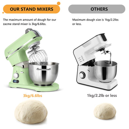 8.4QT Commercial Stand Mixer 800W with Aluminum Die Casting Meets the Standard of NSF/ANSI 8-2023, Mixers Kitchen Electric Stand Mixer with Stainless Steel 8L Bowl, Dough Hook, Whisk and Beater