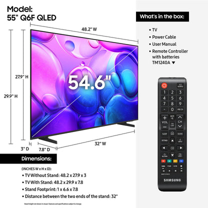 Samsung 43-Inch Class QLED Q7F Series Samsung Vision AI Smart TV (2025 Model, 43Q7F) Quantum HDR, Object Tracking Sound Lite, Q4 AI Gen1 Processor, 4K upscaling, Gaming Hub, Alexa Built-in