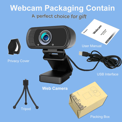 2K Webcam for PC with Microphone/Ring Light,USB C Computer Camera | Webcam with RGB/White Light/Cover,Autofocus,65°FOV, PC Web Camera for Desktop Computer Video Meeting/Gaming Streaming