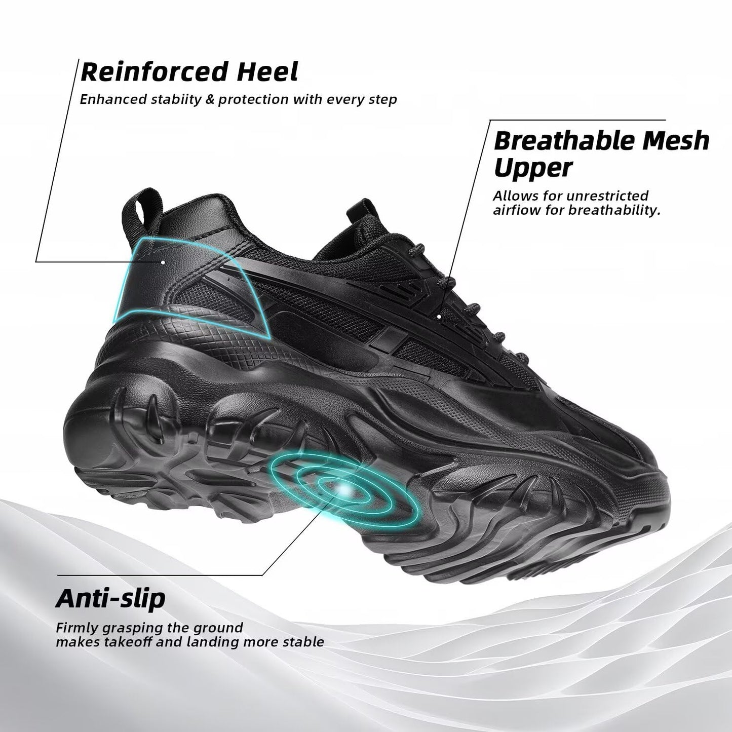 Women's Road Running Shoes Non Slip Ladies Walking Fashion Athletic Chunky Sneakers Work Gym Comfort Lightweight Mesh Soft Sole