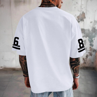 Graphic Tees Men Oversized Streetwear Tshirts for Men Number Los Angeles Print Jerseys Shirt Casual Tee Top