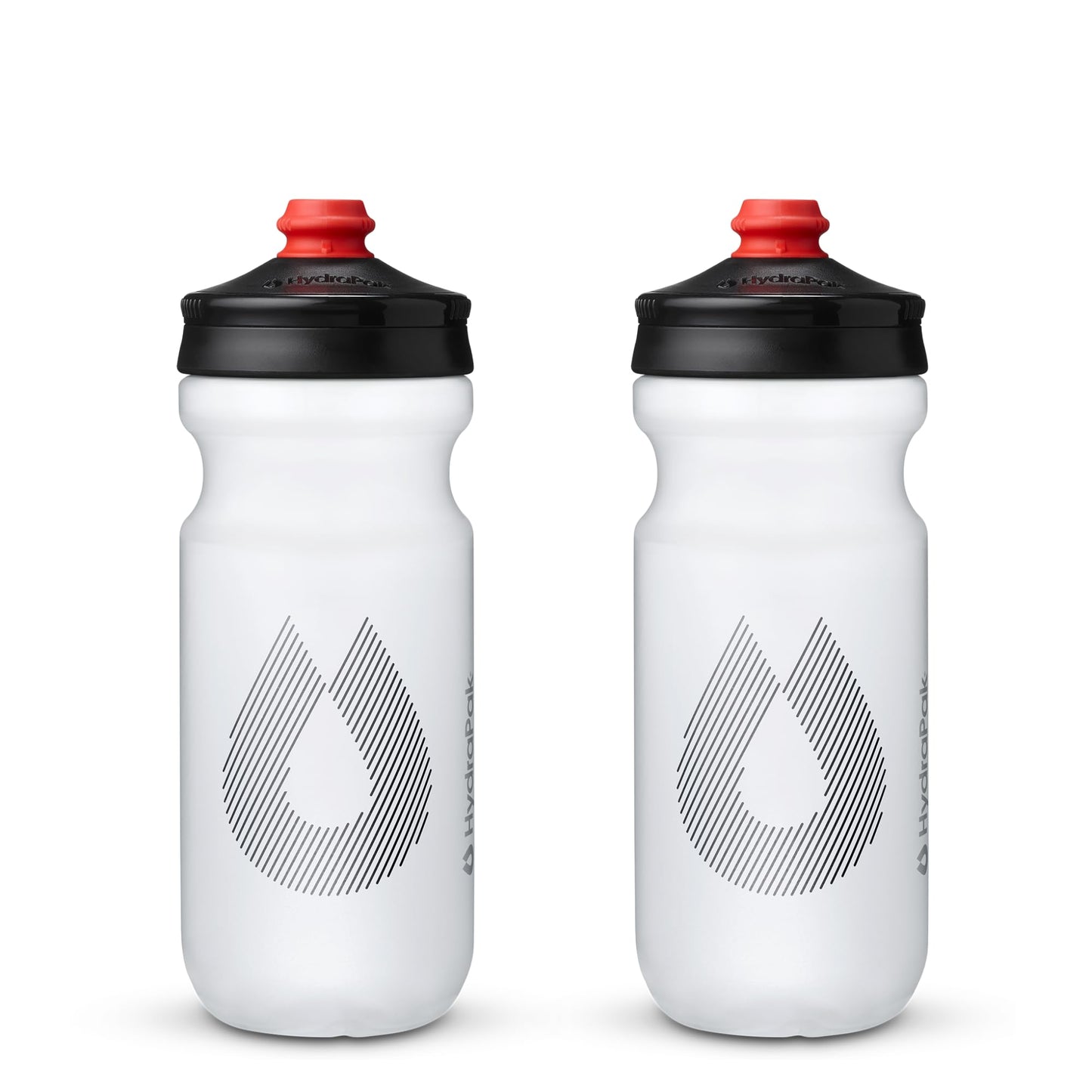 HydraPak Breakaway Surge Lightweight Bike Water Bottle 2-Pack (20oz, 25oz, 30oz) - High Flow, Cycling & Sports Squeeze Bottle