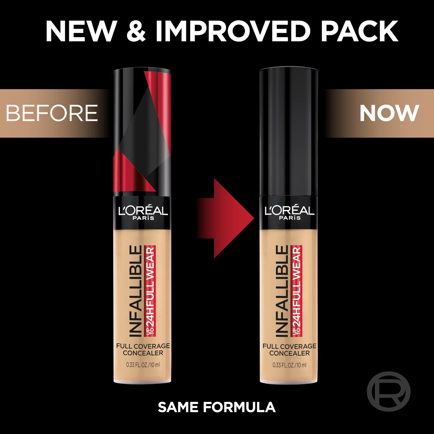 L'Oreal Paris Makeup Infallible Full Wear Waterproof Matte Concealer, Full Coverage, Bisque, 0.33 fl. oz.