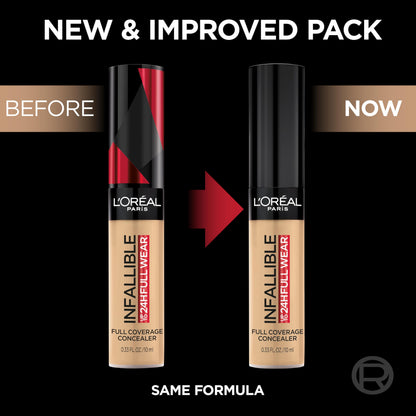 L'Oreal Paris Makeup Infallible Full Wear Waterproof Matte Concealer, Full Coverage, Bisque, 0.33 fl. oz.
