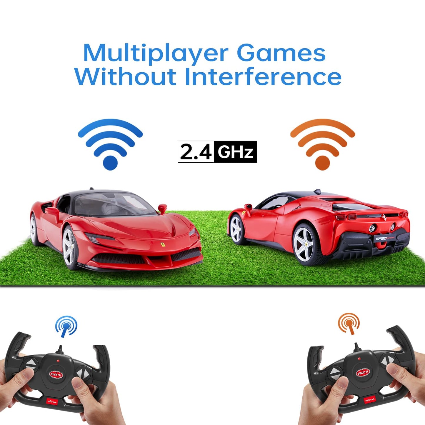 RASTAR RC Car | 1/14 Scale Ferrari LaFerrari Radio Remote Control R/C Toy Car Model Vehicle for Boys Kids, Red