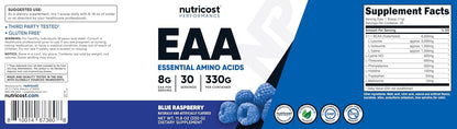 Nutricost EAA Powder 30 Servings (Fruit Punch) - Essential Amino Acids - Non-GMO, Gluten Free, Vegetarian Friendly (Pack of 2)