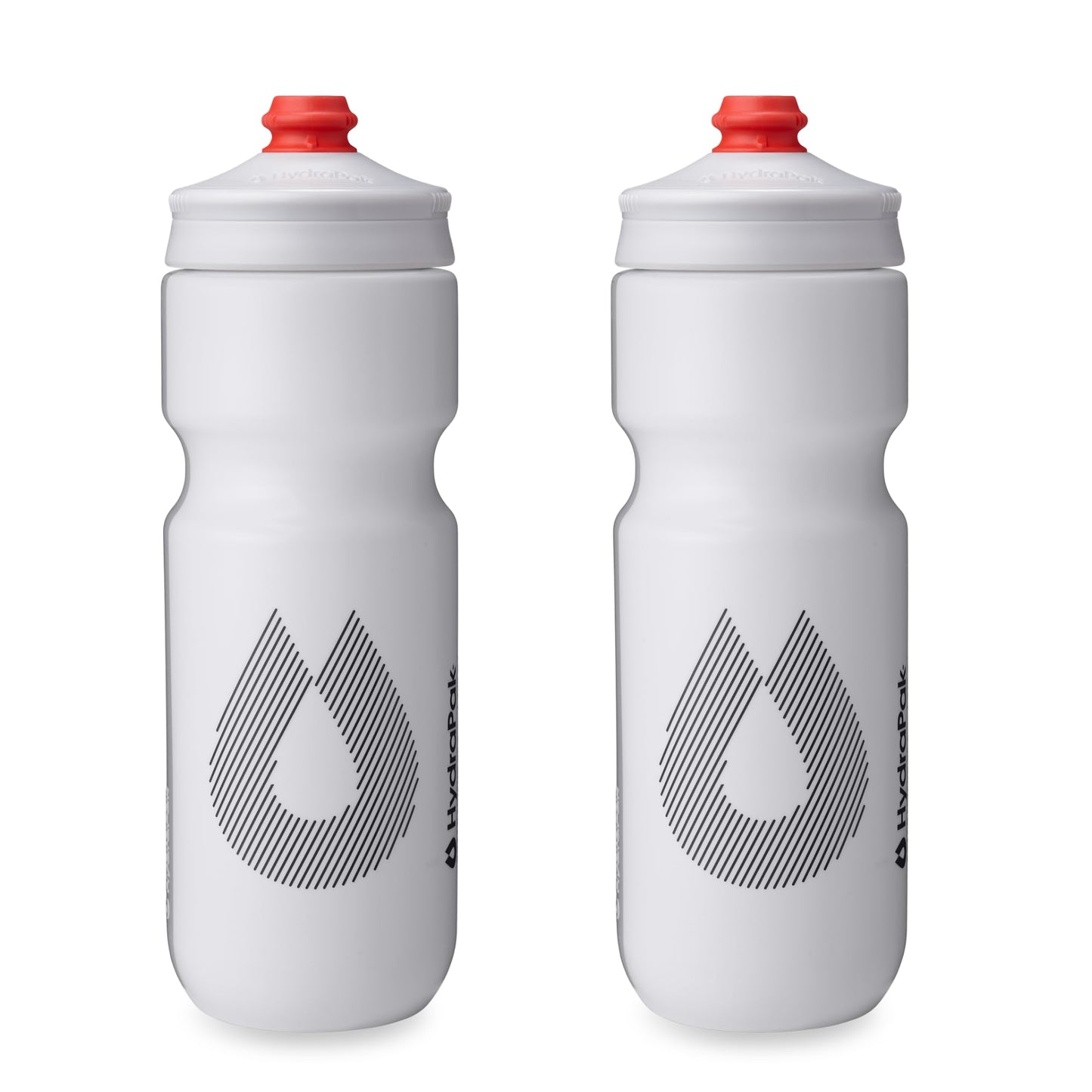 HydraPak Breakaway Surge Lightweight Bike Water Bottle 2-Pack (20oz, 25oz, 30oz) - High Flow, Cycling & Sports Squeeze Bottle