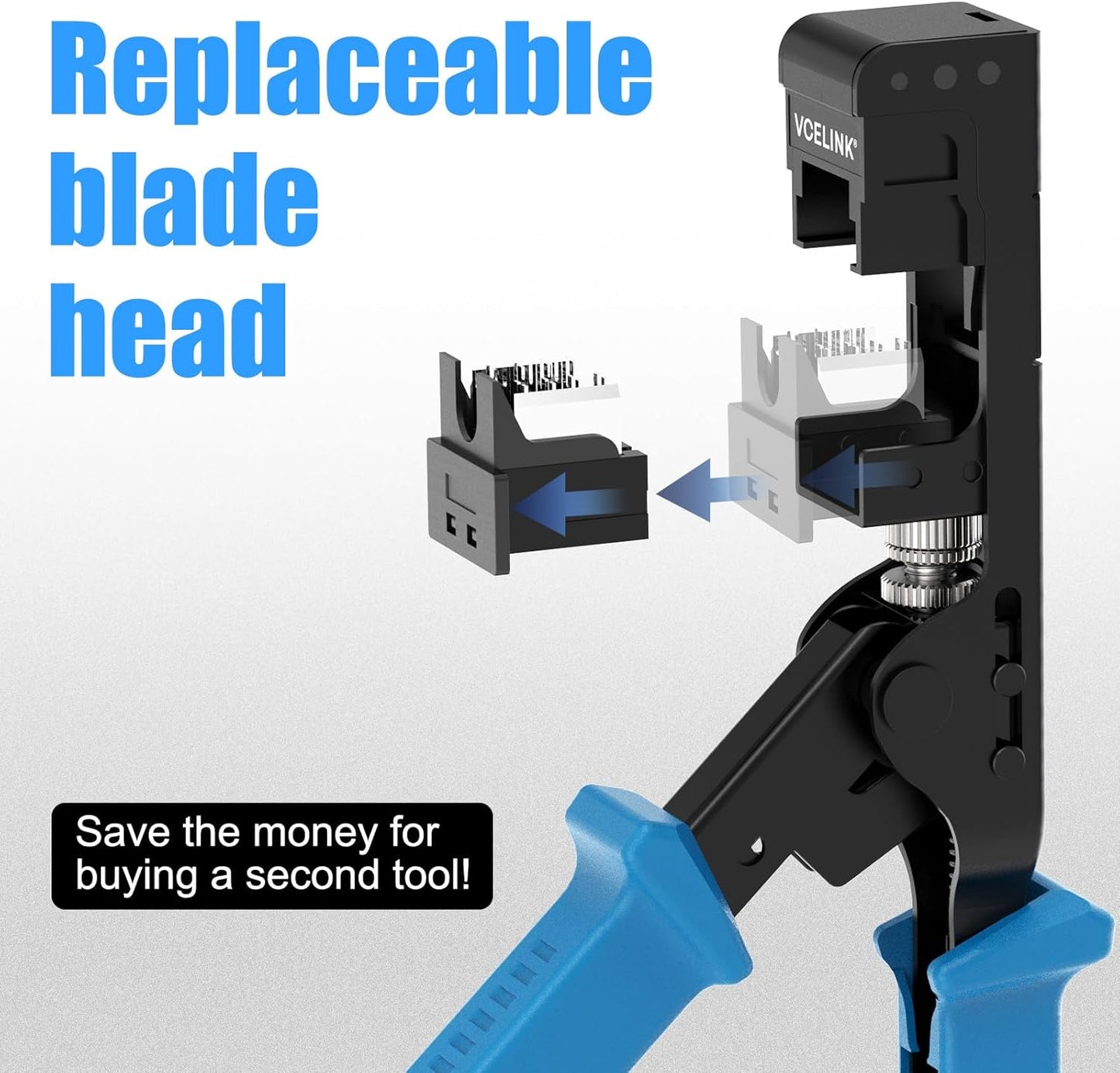 VCELINK Speed Termination Keystone Tool Only for VCE 90-Degree Keystone Jacks, Cat5e/Cat6/Cat6A Ethernet Cable Rj45 Punch Down Tool
