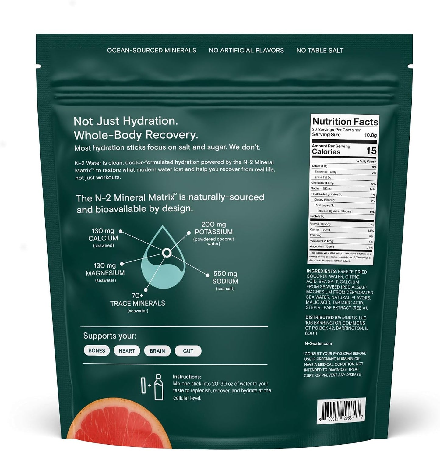 Mineral Hydration Packets – Electrolyte Powder Drink Mix with Calcium, Magnesium, Potassium – No Added Sugar, Natural Ingredients - Variety Pack (12 Packets)