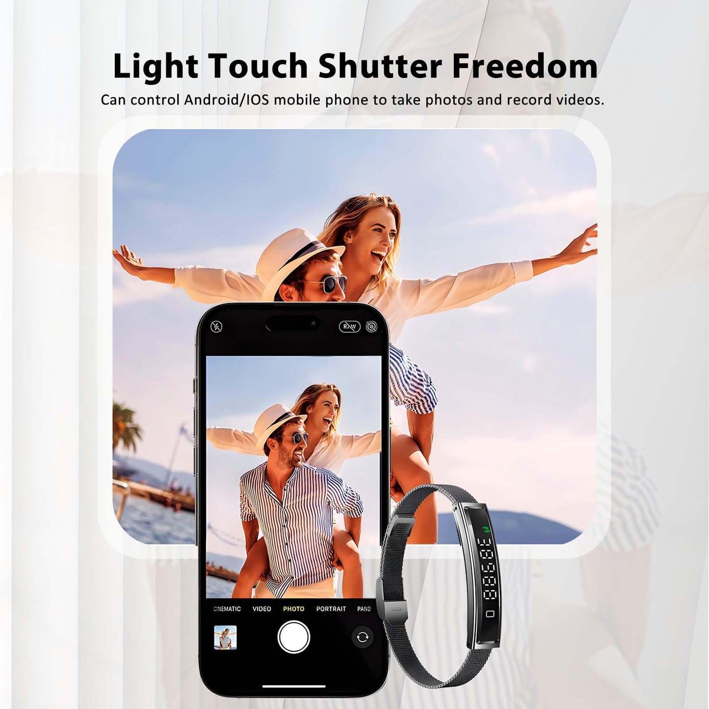 Smart Bracelet Fitness Health Tracker for Men Women with 2 Bands | 24/7 Heart Rate/Pressure Detection/Sleep Monitor, 5ATM Waterproof, Multiple Sport Modes, Android iOS Compatible