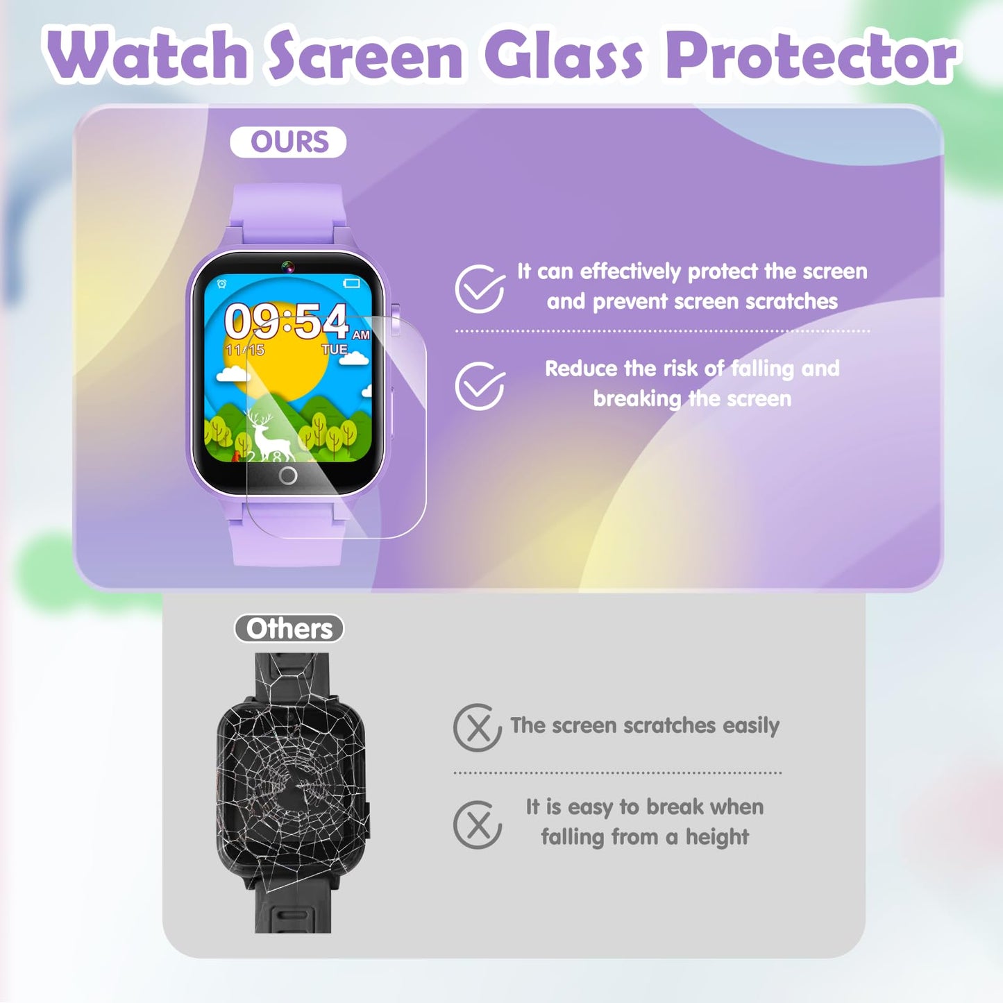 Luyiilo Smart Watch for Kids, with 26 Puzzle Games, Touch Screen, HD Camera, Alarm Clock, Toys for Ages 4-12 Years Old.Birthday Gift for Boys Girls (Blue)
