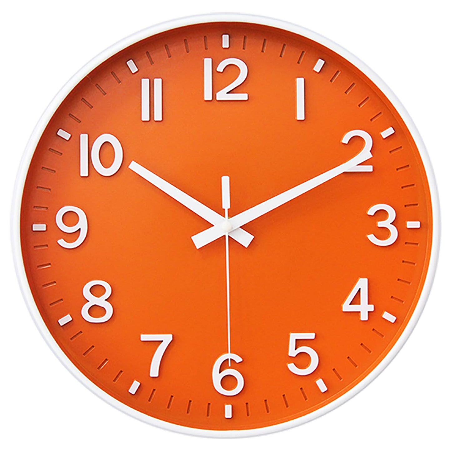 HZDHCLH Wall Clocks Battery Operated,Wall Clock Green,8 inch Wall Clock Silent Non Ticking Modern 3D Numbers for Kitchen Bedroom Living Room Office Classroom Decor