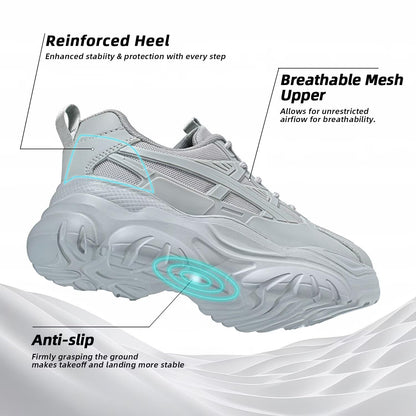 Women's Road Running Shoes Non Slip Ladies Walking Fashion Athletic Chunky Sneakers Work Gym Comfort Lightweight Mesh Soft Sole