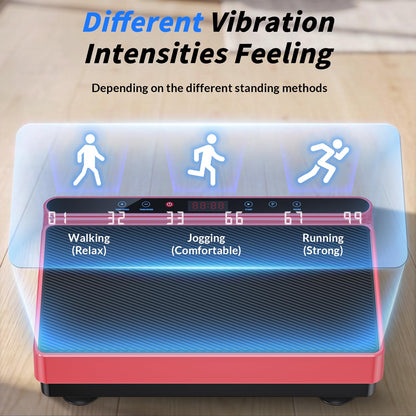 Vibration Plate Exercise Machine for Lymphatic Drainage, Full Body Shake Platform Board for Home Fitness, Fat Burning, 5 Program Modes and 99 Speed Levels
