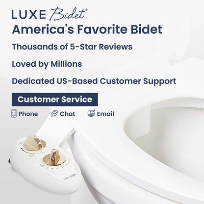 LUXE Bidet NEO 120 - Single Nozzle, Self-Cleaning, Non-Electric Bidet Attachment for Toilet Seat, Adjustable Water Pressure, Rear Wash (White)