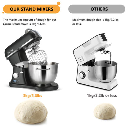 8.4QT Commercial Stand Mixer 800W with Aluminum Die Casting Meets the Standard of NSF/ANSI 8-2023, Mixers Kitchen Electric Stand Mixer with Stainless Steel 8L Bowl, Dough Hook, Whisk and Beater