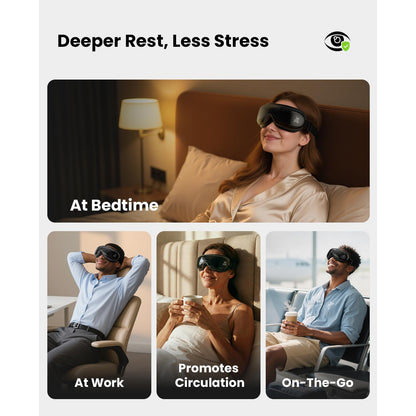 BOB AND BRAD Eye Massager with Heat FSA Eligible HSA, Birthday Gifts for Women Men Mom EyeOasis 2 Heated Eye Mask for Migraines with Music, Smart Migraine Massager for Dry Eyes Relief & Improve Sleep