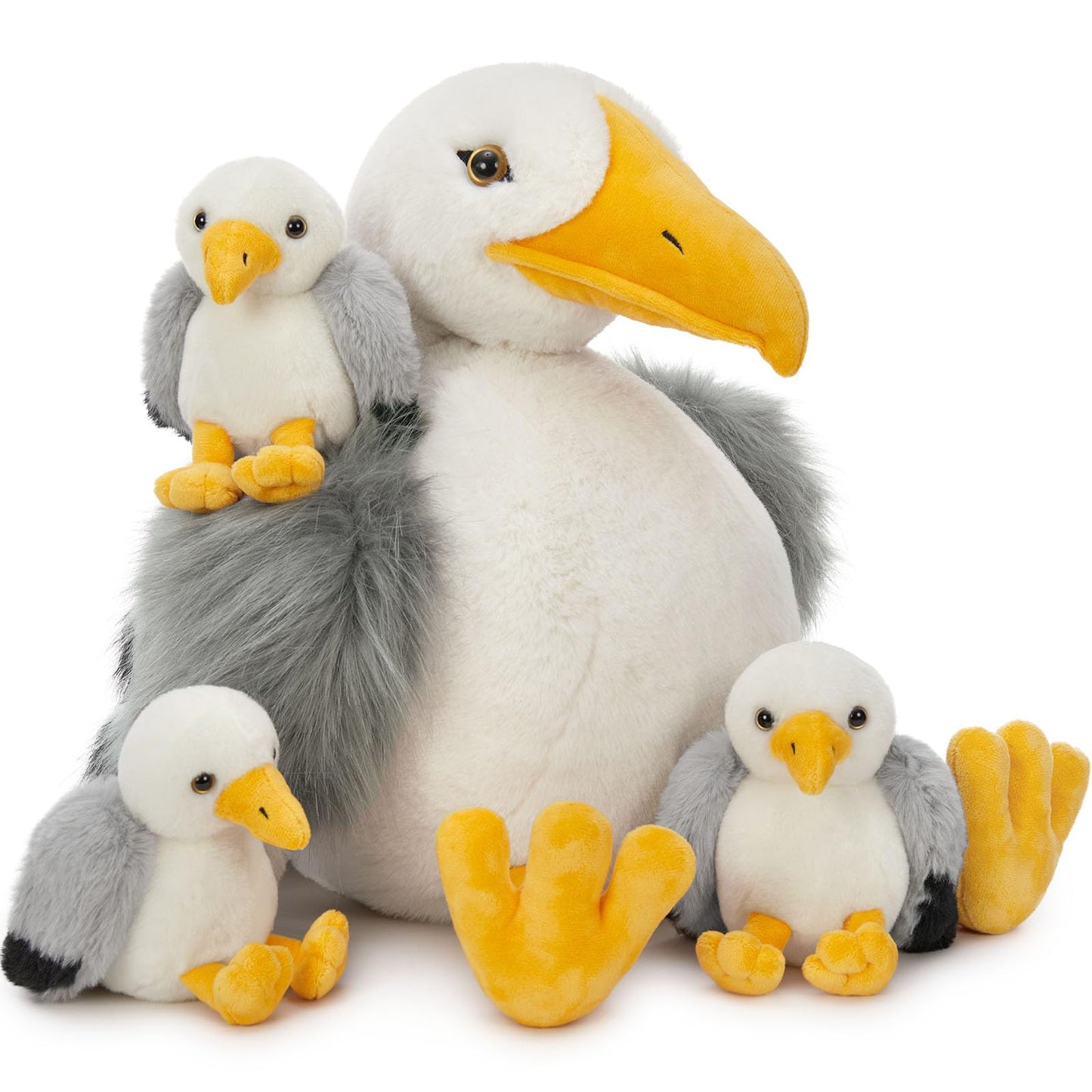 MaoGoLan 8Pcs Chicken Stuffed Animals, Stuffed Hen Plush Toys with Babies Chickens and Eggs, Nest House Plush Set, Cute and Soft Farm Stuffed Animals Gift for Kids