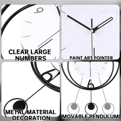 Dankeit Decorative Wall Clock,Silent Non-Ticking Quality Quartz Movement Battery Operated,Large Wall Clocks for Living Room Kitchen Home Bathroom Bedroom Wall Decor,16x16inch,White