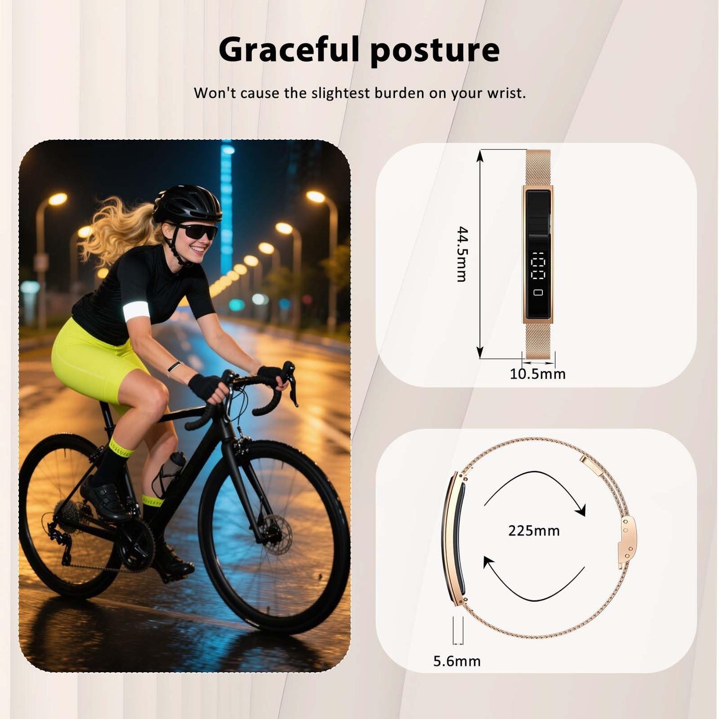 Smart Bracelet Fitness Health Tracker for Men Women with 2 Bands | 24/7 Heart Rate/Pressure Detection/Sleep Monitor, 5ATM Waterproof, Multiple Sport Modes, Android iOS Compatible