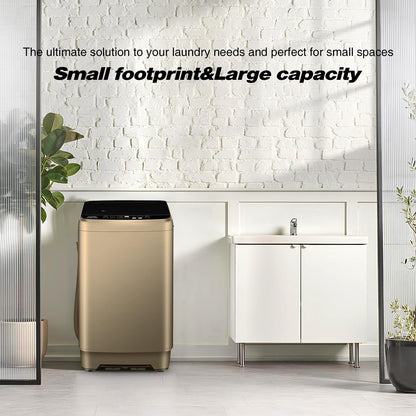 Portable Washing Machine, 17.7lbs Full-Automatic Small Washing Machine for Apartment, 10 Wash Programs with Drain Hose Dorm Size Portable Washer for RV, Home, College, Grey