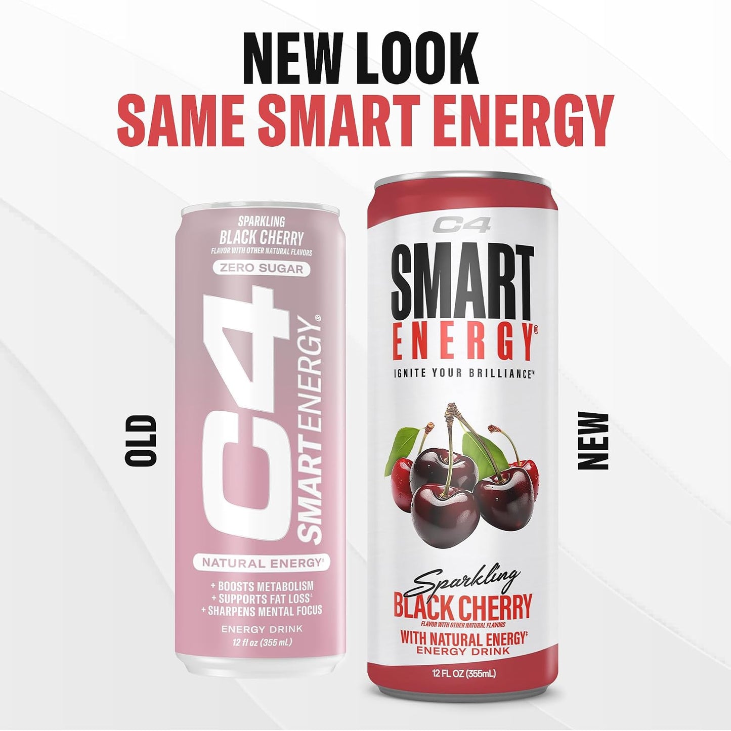 C4 Smart Energy Drinks Variety Pack, Sugar Free Performance Fuel & Nootropic Brain Booster, Coffee Substitute or Alternative, 4 Flavor Berry Breeze Variety (Pack of 24)