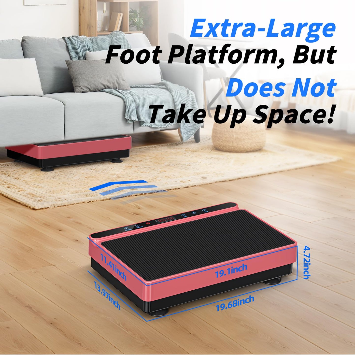 Vibration Plate Exercise Machine for Lymphatic Drainage, Full Body Shake Platform Board for Home Fitness, Fat Burning, 5 Program Modes and 99 Speed Levels