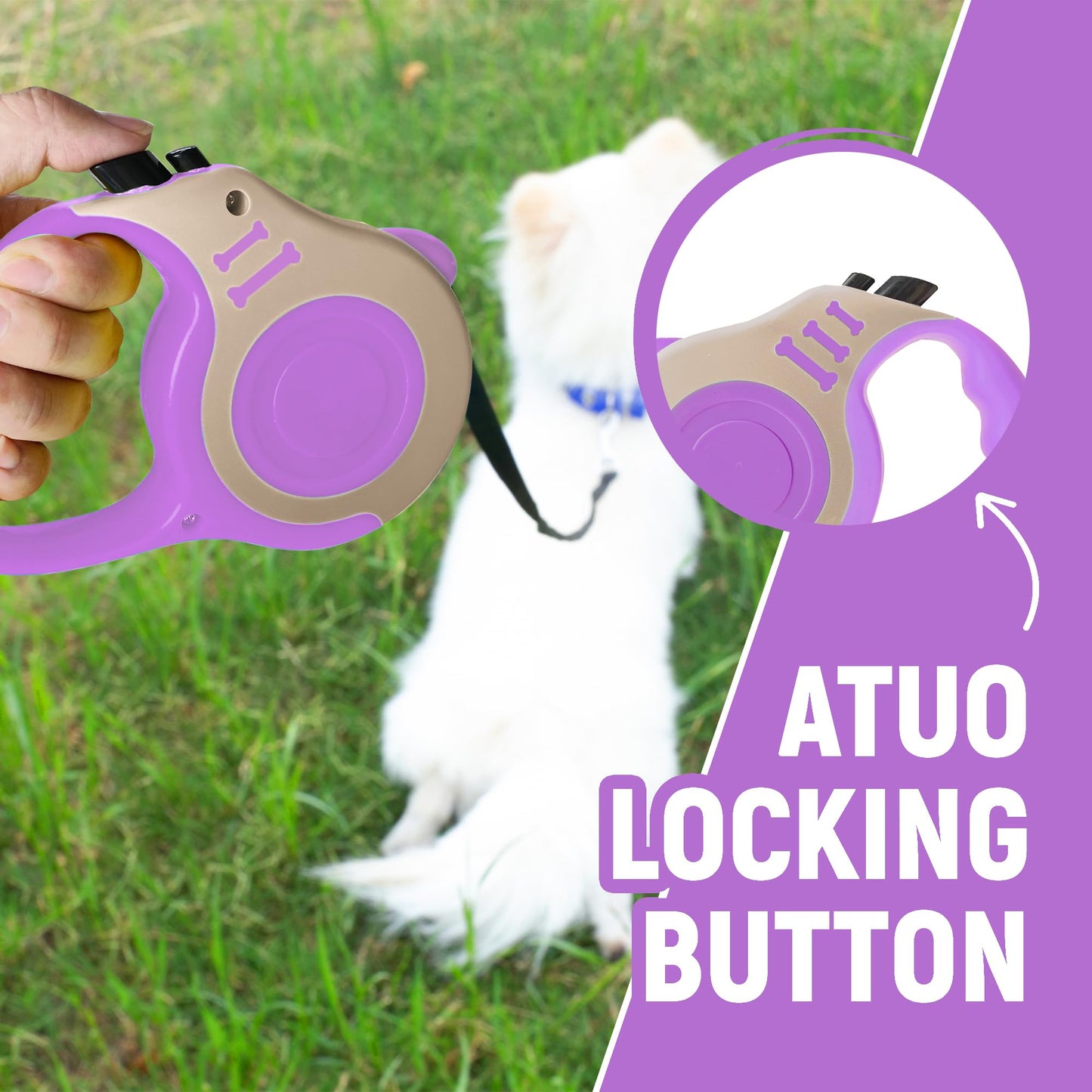 Retractable Dog Leash Automatic Telescopic Tractor Dog Tape, Pet Tape 10/16 FT Durable and Convenient, with Non-Slip Handle, Suitable for Small and Medium-Sized Dogs