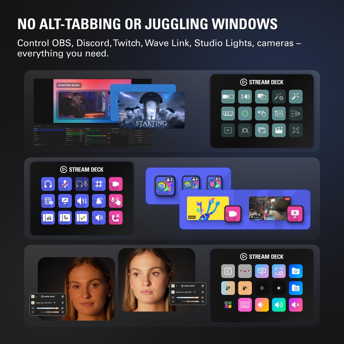 Elgato Stream Deck MK.2 Studio Controller, 15 Macro Keys | Trigger actions in OBS, Twitch, YouTube and more, Visual feedback, Hundreds of plugins, Works with Mac and PC