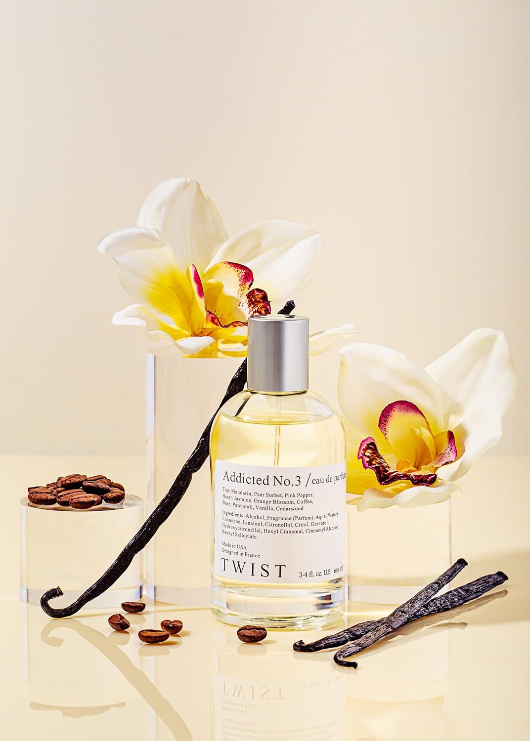 Twist Addicted No.3 Long Lasting Perfume Women Inspired by Y. B.lack O.pium | Women's Eau de Parfum Spray with Amber & Vanilla Notes - Gift for Her - Vegan, Paraben & Phthalate Free - 3.4 oz