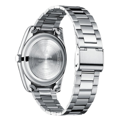 LN LENQIN Mens Watches Waterproof Stainless Steel Watch for Men Analog Quartz Fashion Business Designer Wristwatch