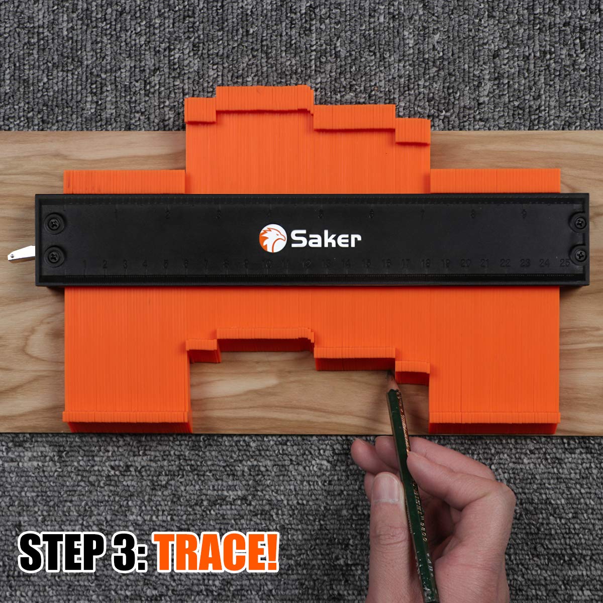 Saker Contour Gauge (10Inch) Profile Tool with Adjustable Lock,Gifts for Men Women Father Dad Boyfriend Husband-Precisely Copy Irregular Shape Duplicator-Cool Gadgets for Woodworking Tool Tracing