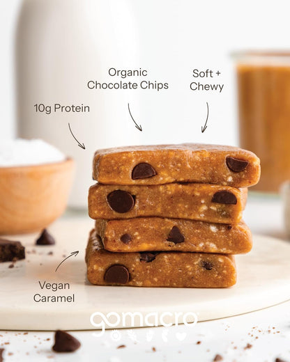 GoMacro MacroBar Organic Vegan Protein Bars - Coconut + Almond Butter + Chocolate Chips (2.3 Ounce Bars, 12 Count)