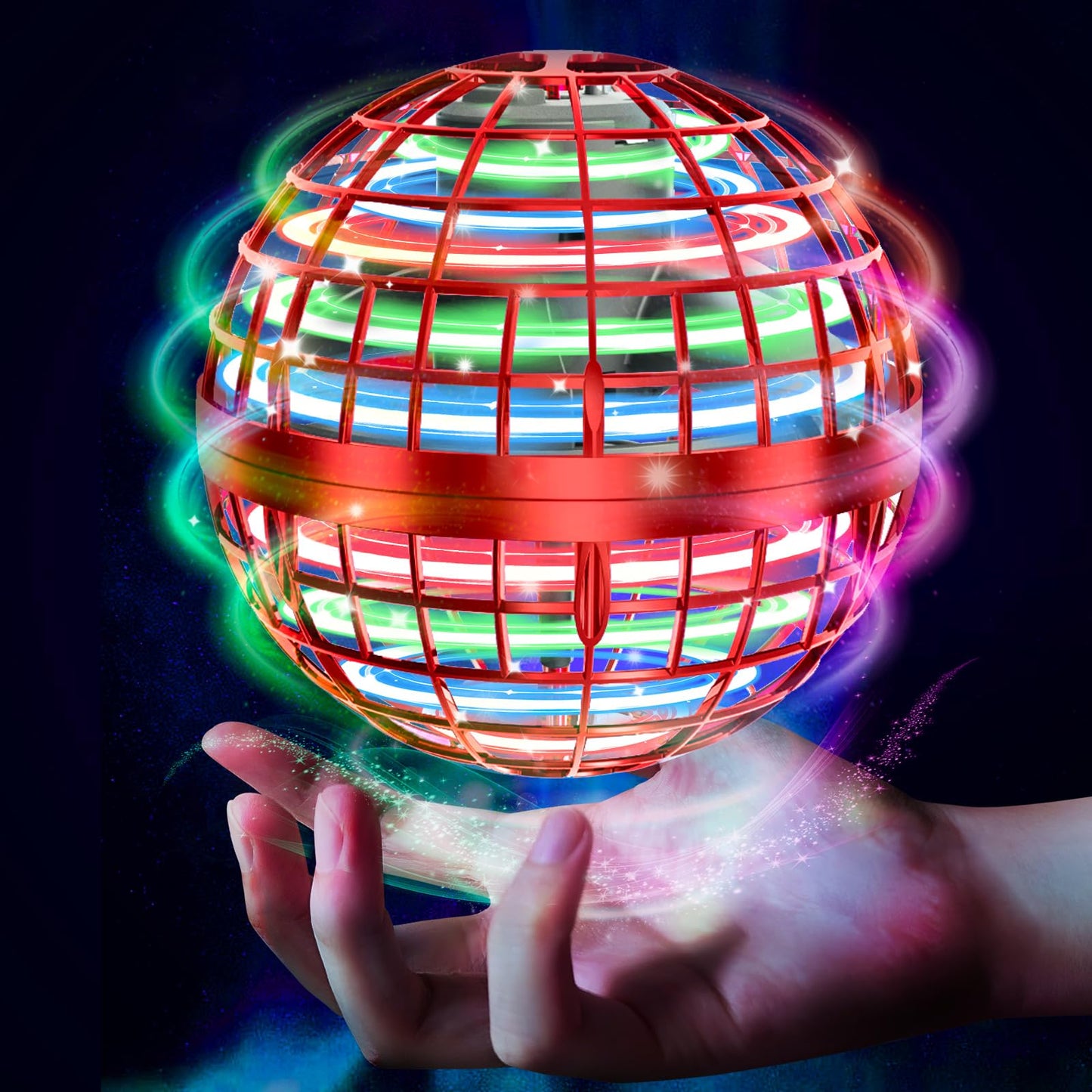 Tikduck Flying Orb Ball 2026 Toys Soaring Hover Boomerang Spinner Hand Controlled Mini Drone Cosmic Globe Spinning Kids Adults Outdoor Birthday Gift Cool Stuff for Boys Girls 6 7 8 9 10+ Year Old