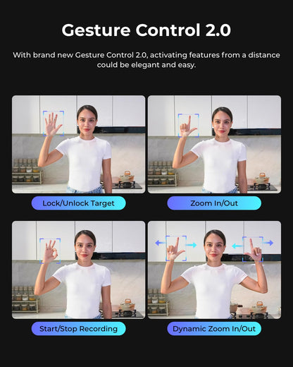 OBSBOT Tail Air NDI Streaming Camera 4K, AI Tracking PTZ Camera with Intelligent APP, Gesture Control, HDMI/USB-C/Wireless Webcam, Video Camera Live Stream for YouTube, Church, Worship, Creator, etc.