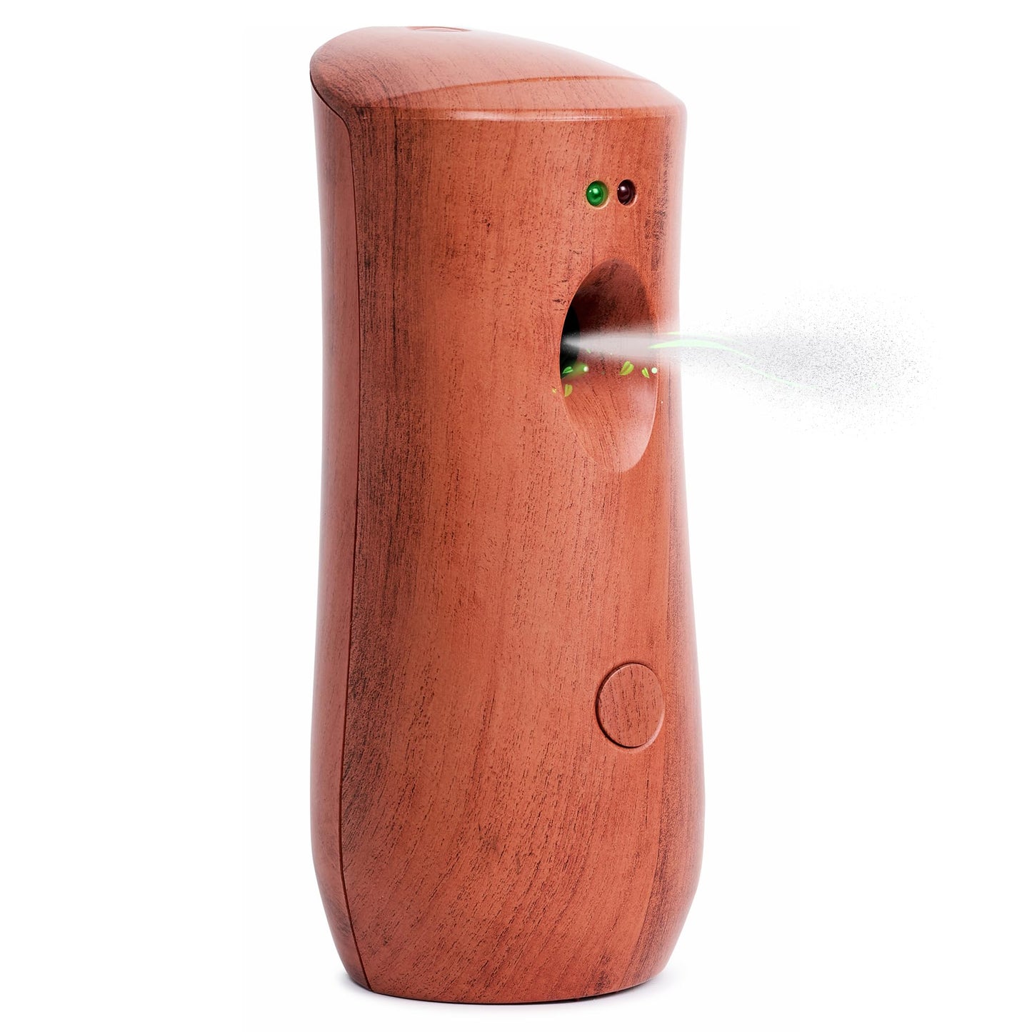 Automatic Air Freshener Spray Dispenser: Automatic Spray Dispenser with Elegant Wood Design for Commercial or Home Use (1-Pack), Battery Powered Free Standing or Wall Air freshener, Three Time Release
