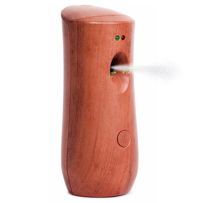 Automatic Air Freshener Spray Dispenser: Automatic Spray Dispenser with Elegant Wood Design for Commercial or Home Use (1-Pack), Battery Powered Free Standing or Wall Air freshener, Three Time Release