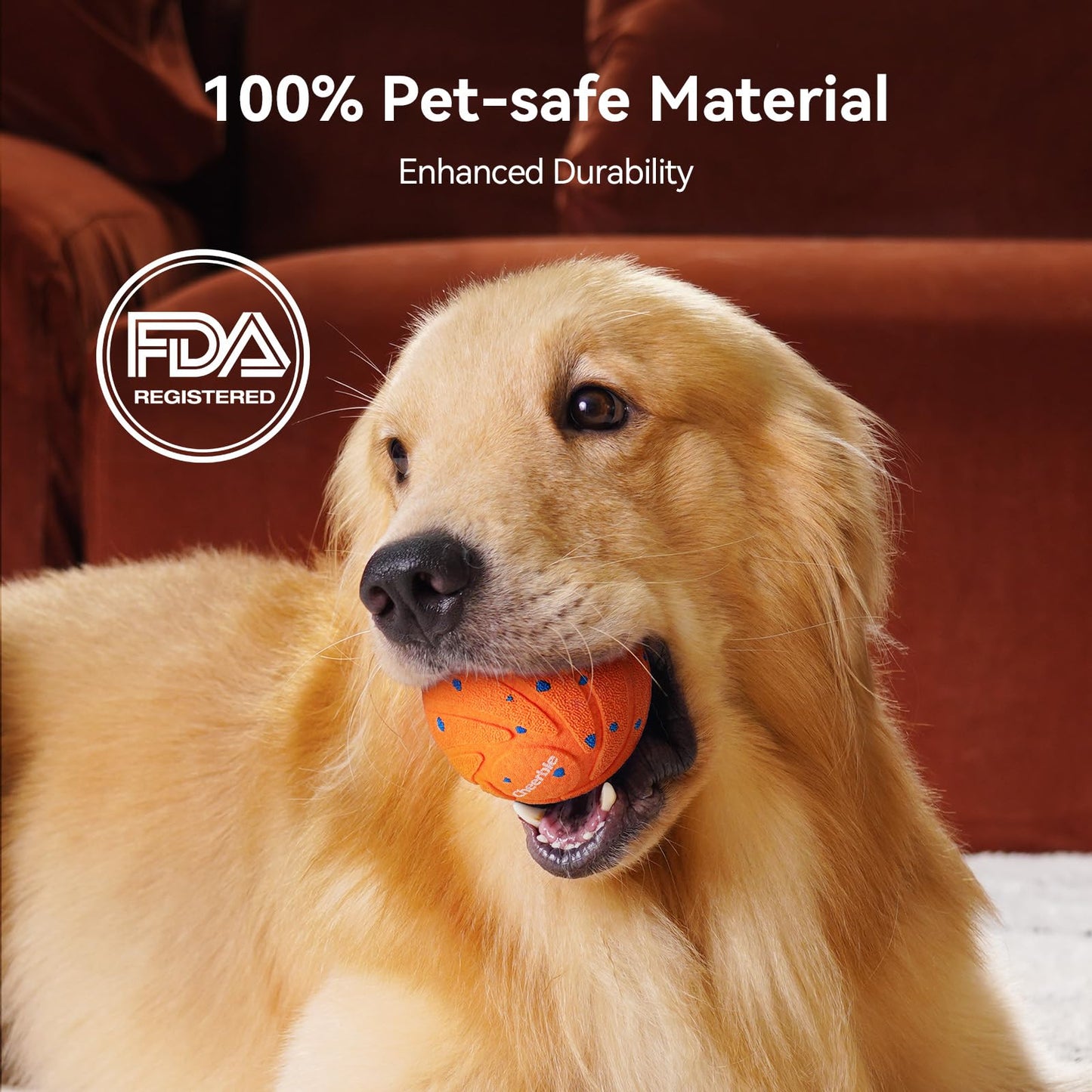 Cheerble Smart Interactive Dog Toy, Wicked Ball AIR, Automatic Moving, Bouncing, and Rotating, E-TPU Material, IPX7 Waterproof Rating, Active Rolling Ball for Puppy, Medium and Large Dogs