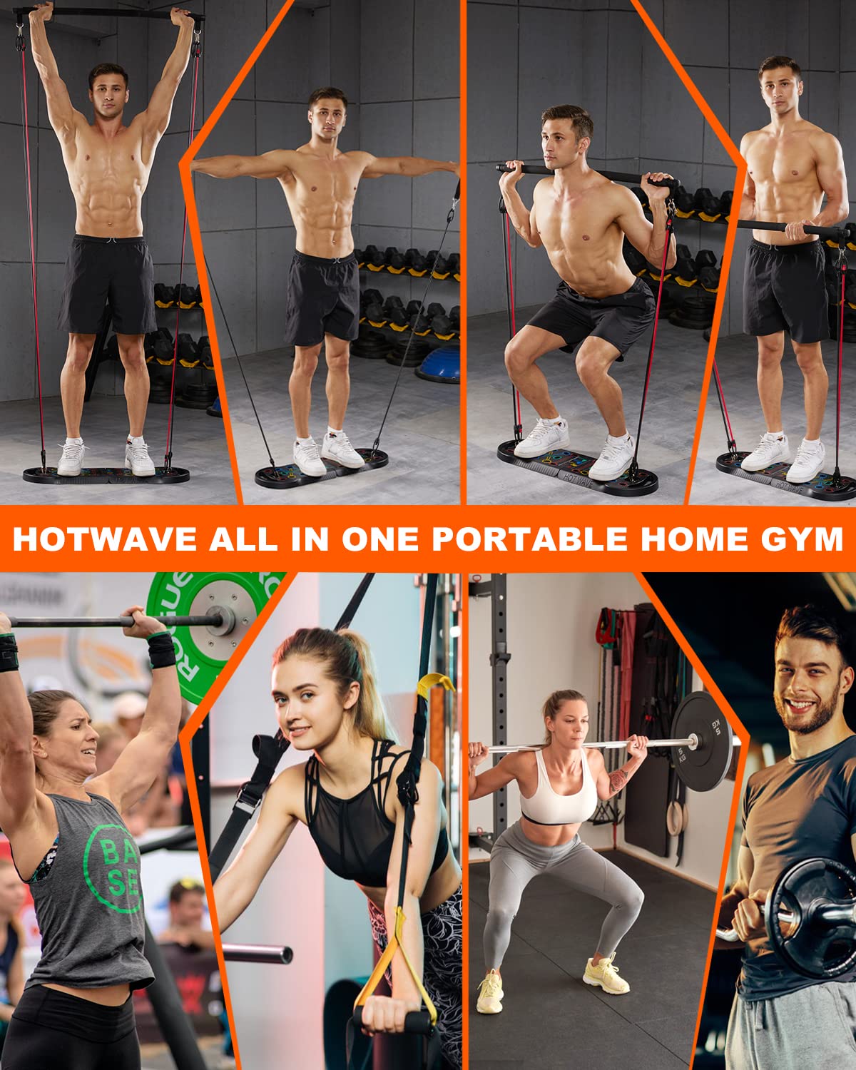 HOTWAVE Push Up Board Fitness, Portable Foldable 20 in 1 Push Up Bar at Home Gym, Pushup Handles for Floor. Professional Strength Training Equipment For Man and Women